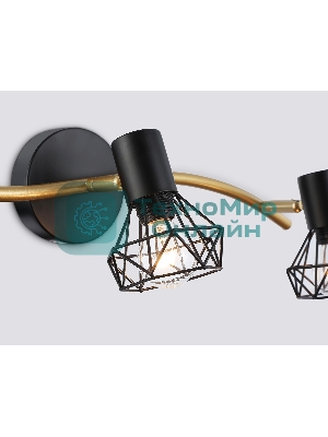 Светильник Ambrella light TR8657/3 BK/GD черный/золото E14/3 max 60W 550*100*185