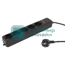 Сетевой фильтр PC Pet AP01006-5-BK 5 м, 5 розеток, черный