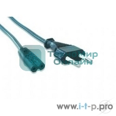 Кабель питания для ноутбуков, аудио/видео техники Cablexpert/Gembird PC-184/2-1.8М, 1.8м, 2-pin, черный, пакет