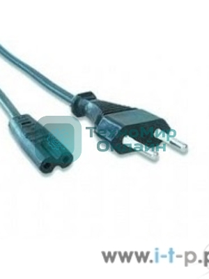 Кабель питания для ноутбуков, аудио/видео техники Cablexpert/Gembird PC-184/2-1.8М, 1.8м, 2-pin, черный, пакет