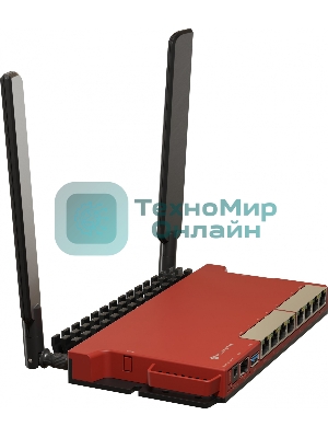 Роутер беспроводной MikroTik L009UiGS-2HaxD-IN AX600 10/100/1000BASE-TX, 2.4Ггц, 8*1Gbit, 1*SFP 2.5Gbit