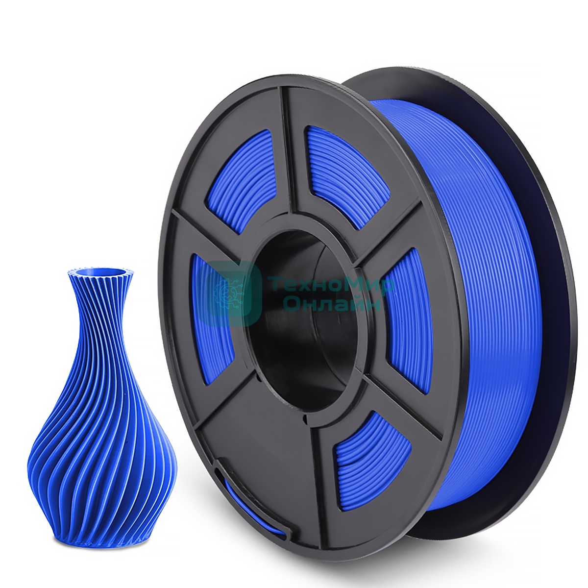 Филамент NVPrint PLA+ Blue для 3D печати диаметр 1.75мм длина 330 метров масса 1 кг