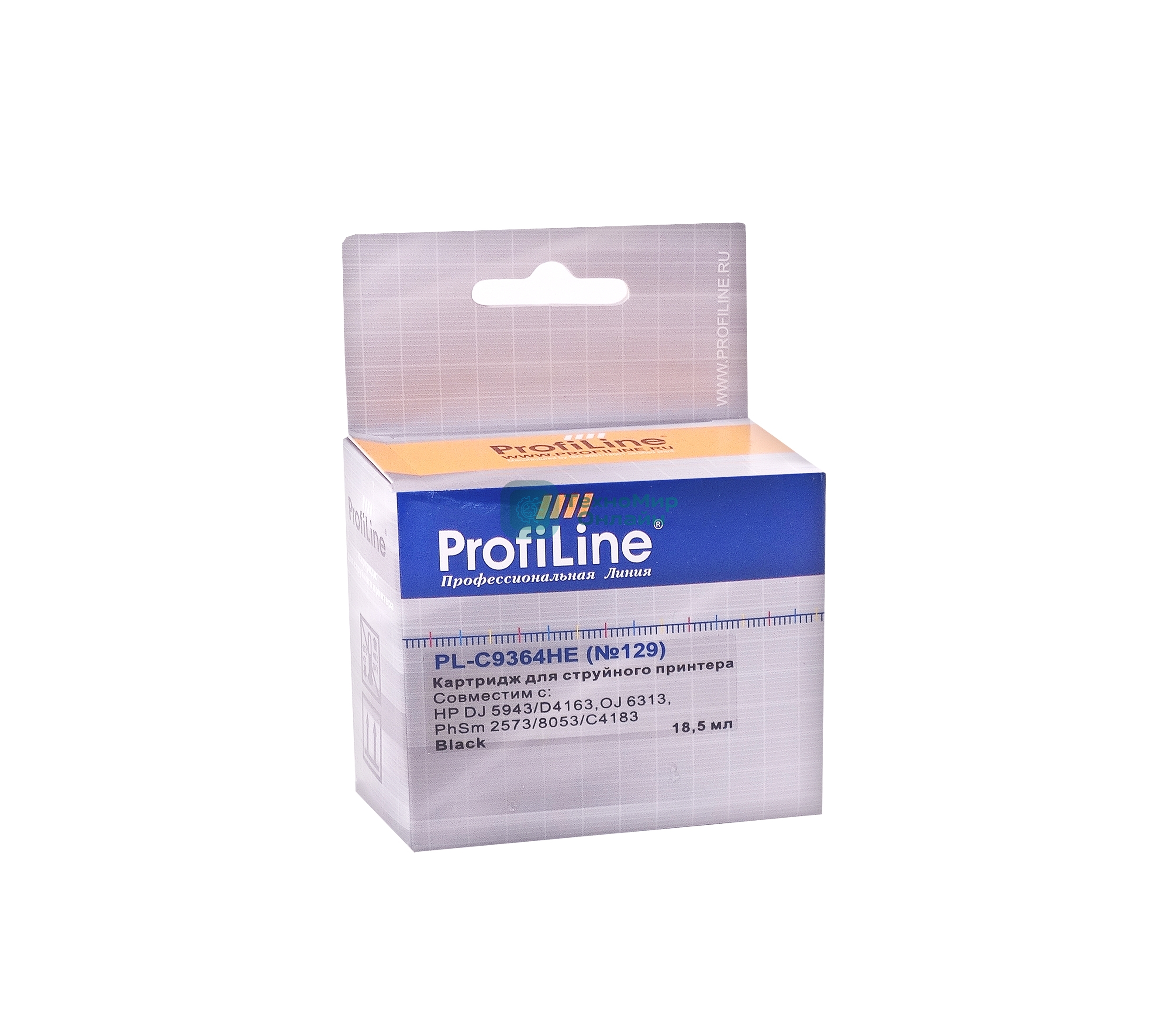 Картридж струйный ProfiLine PL-C9364HE №129 для принтеров HP DJ 5943/D4163/OJ 6313/PhSm 2573/8053/C4183 Black пигмент