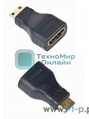 Переходник Gembird Переходник HDMI-miniHDMI 19F/19M, золотые разъемы, пакет