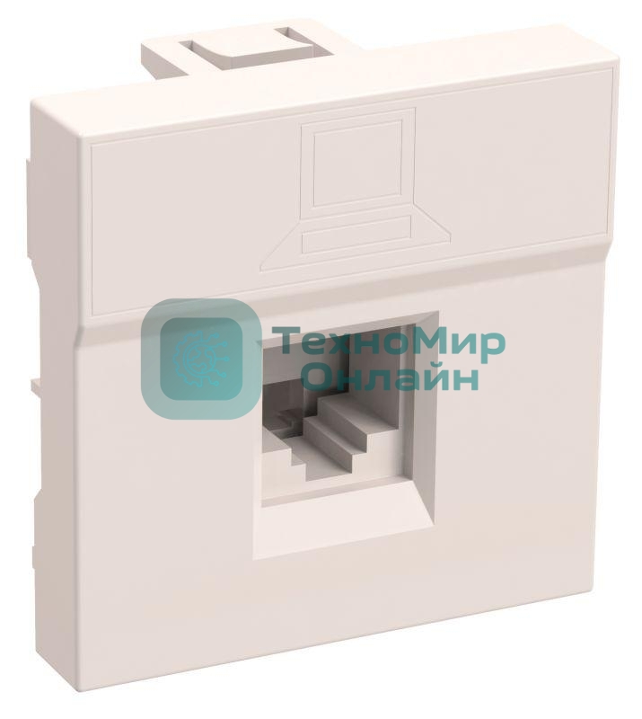 Розетка информационная РКИ-20-00-П RJ-45 UTP кат.5e (на 2 модуля) ПРАЙМЕР белая IEK