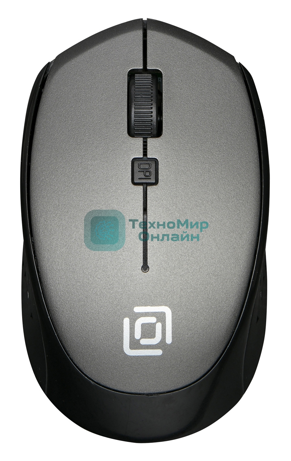 Мышь беспроводная Oklick 488MW серый/черный, 1600 dpi, радиоканал, USB, кнопки - 4