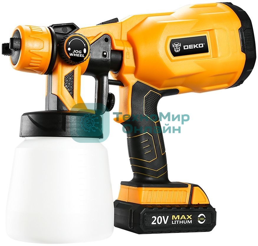 Краскопульт электрический Deko DKSG20K2 120Вт бак:800мл 100-200мл/мин