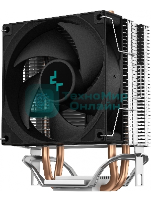 Кулер для процессора DEEPCOOL AG200 черный, 92 мм, алюминий/медь, 3050 об/мин, 30.5 дБ, 4 pin, 100 Вт, 133 мм