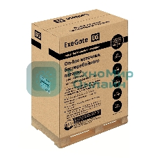 Источник бесперебойного питания On-line ExeGate PowerExpert TL-575-10kVA.240V.LCD.AVR.T.USB.RS232.SNMP 10000VA/10000W, On-Line, PF=1, LCD, клеммы, RS232, USB, SNMP-slot, встроенные батареи 12V 7.2Ah -20шт, возможность подключения до 4 внешних батарейных блоков 240В, Tower, металлический корпус на колесиках, черный