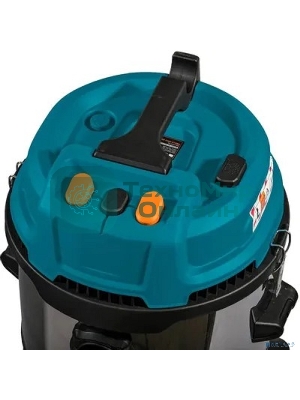 Пылесос строительный Bort BSS-2460-Storm синий, 440/2400 Вт, уборка сухая/влажная, пылесборник мешок/контейнер, 60 л