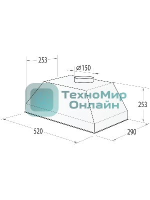 Вытяжка встраиваемая Gorenje BHI526E6X нержавеющая сталь, 52 см, 677 куб. м/ч, 61 дБ