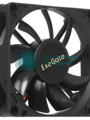 Вентилятор для корпуса ExeGate ExtraPower EP08015B3P черный, 80 мм, 2600 об/мин, 26 дБ, 3 pin