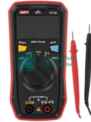 Мультиметр UNI-T UT123, 600В, 20МОм, карманный (0511237)