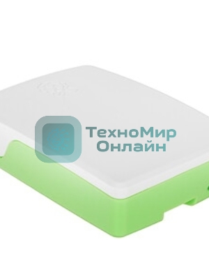 Корпус Qumo ABS Plastic, Raspberry Pi 4, White+Green(RS031)
