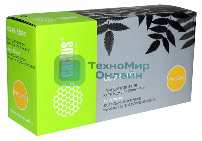 Картридж лазерный Cactus CS-PH3260X (106R02782) черный (3000 стр.) для Xerox Phaser 3052/3052NI/3260 2шт.