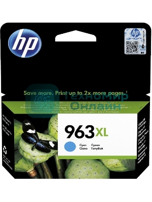 Картридж струйный HP 963XL 3JA27AE голубой увеличенной емкости (1600 стр) для HP OfficeJet Pro 9010, 9013, 9020, 9023