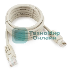 Патч-корд UTP Cablexpert PP6U-2M cat.6, 2м, литой, многожильный, серый