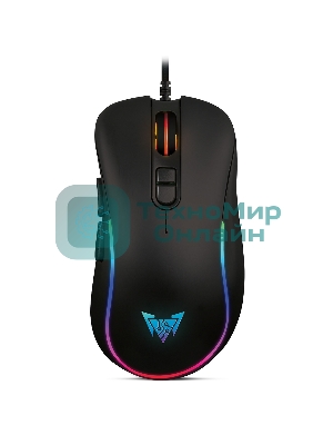 Мышь проводная Crown CMGM-902 черный, 7200 dpi, USB, кнопки - 7