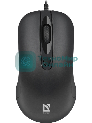 Мышь проводная Defender Classic MB-230 черный, 1600 dpi, USB, кнопки - 4