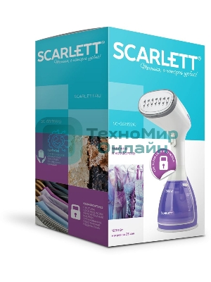 Отпариватель Scarlett SC-GS135S10 фиолетовый, 1500 Вт, 60 г/мин, 280 мл