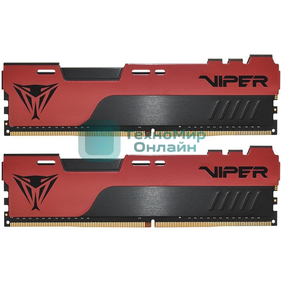 Оперативная память Patriot Viper Elite II, DDR4, 32GB (1x32 GB), 3600 MHz, CL20, DIMM, радиатор, красный, черный