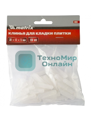 Клинья Matrix, 30х6х5мм, для кладки плитки, 100 шт.