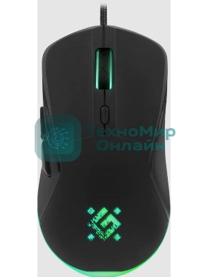 Мышь проводная Defender Arga GM-049 черный, 3600 dpi, USB, кнопки - 6