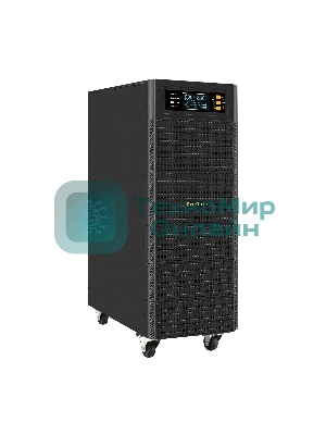 Источник бесперебойного питания On-line ExeGate PowerExpert TL-575-6kVA.192V.LCD.AVR.T.USB.RS232.SNMP 6000VA/6000W, On-Line, PF=1, LCD, клеммы, RS232, USB, SNMP-slot, встроенные батареи 12V 7.2Ah - 16шт, возможность подключения до 4 внешних батарейных блоков 192В, Tower, металлический корпус на колесиках, черный