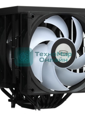 Кулер для процессора PCCooler RT720 TC BK (270W, 4-pin PWM, 157.5mm, Al/Cu, 7x6mm, 2x120mm, 73.32CFM, 34.9dBA, 2200RPM, S: 1851/1700/1200/115X, AM5/AM4, black)