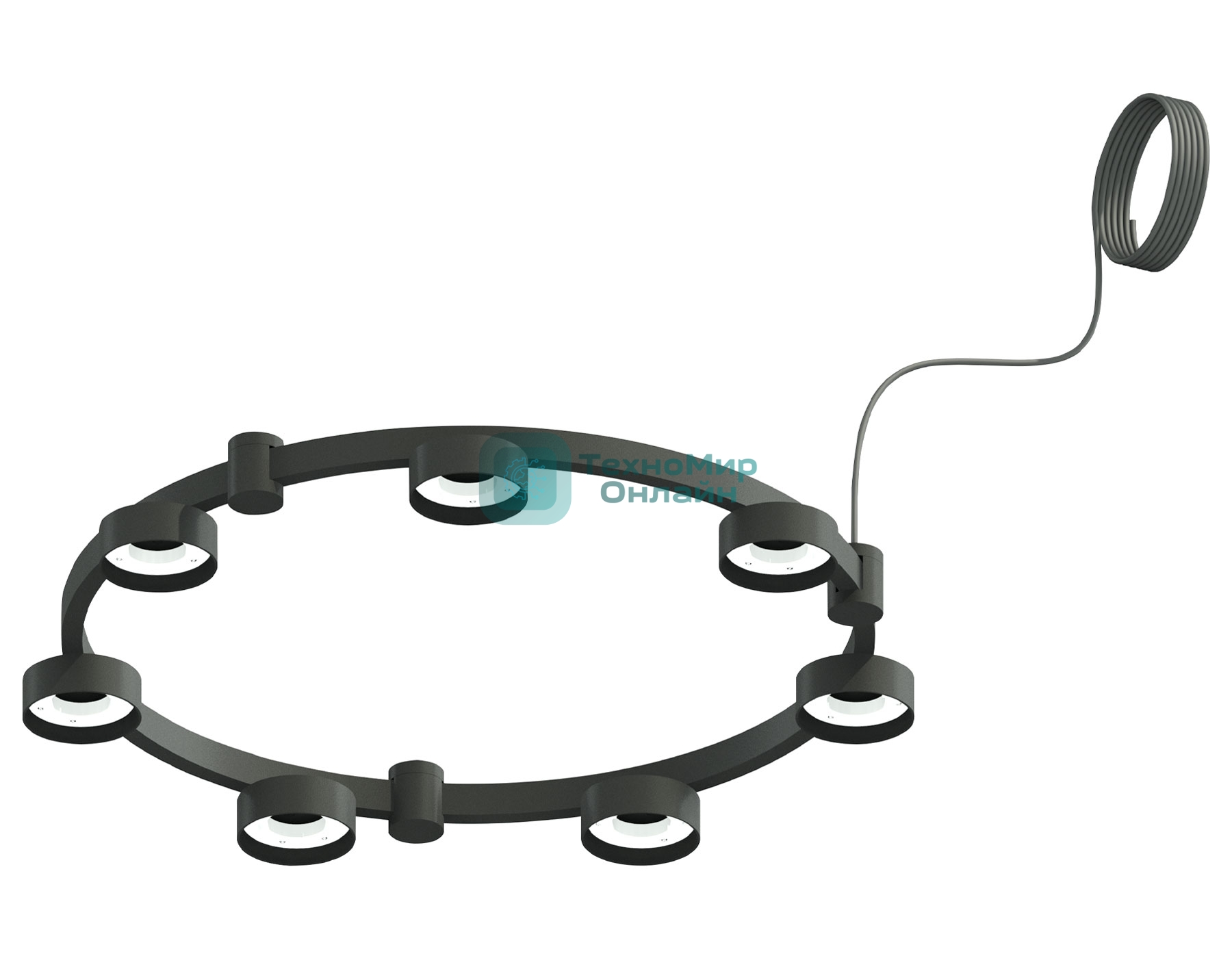 Корпус светильника C9238/7 SBK черный песок D635*70.5mm GX53/7