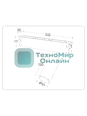 Управляемый светодиодный светильник для шинопровода Magnetic Ambrella light GL1223 GD золото IP20 18W 3000K-6400K 220V 36° D55*120 (Без ПДУ)