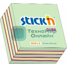 Блок самоклеящийся бумажный Stick`n 21341 76x76 мм, 400 листов, 70 г/м2, неон+пастель, 3 цвета в упаковке