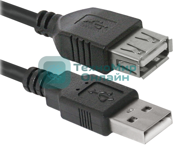 Кабель USB Defender USB02-17 USB2.0 AM-AF, 5.0м