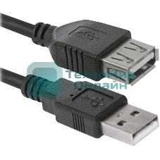 Кабель USB Defender USB02-17 USB2.0 AM-AF, 5.0м