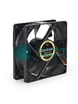 Вентилятор для корпуса ExeGate ExtraPower EP08025SM черный, 80 мм, 2500 об/мин, 25.5 дБ, 2 pin