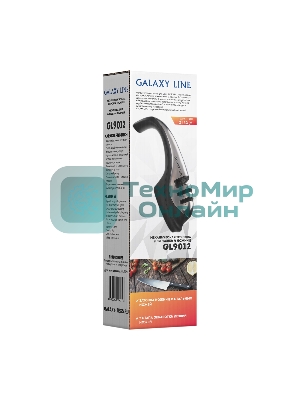 Механическая точилка для ножей и ножниц Galaxy LINE GL 9012, черный с серебристым, высокоэффективные точильные элементы, для металлических, кухонных, керамических, спортивных, складных ножей, 2 этапа обработки лезвий ножей (заточка и доводка),прорезиненное основание, препятствующее скольжению