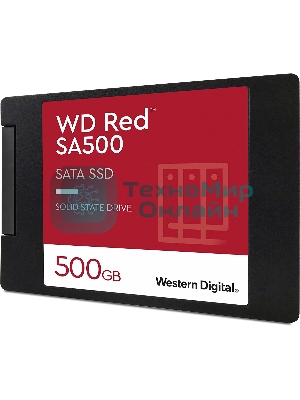 Накопитель SSD WD Red SA500 WDS500G1R0A, 500Gb, SATA III, 2.5