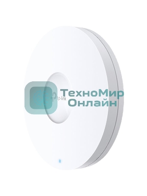Точка доступа TP-Link 11AX dual-band ceiling access point, up to 1200 Mbit/s at 5 GHz and up to 574 Mbit/s at 2.4 GHz, 1 10/100/1000Mbps LAN port, support PoE 802.3at standard, support BSS coloring, Seamless Roaming, Mesh, Band Steering, Airtime Fairness, MU-MIMO, ma