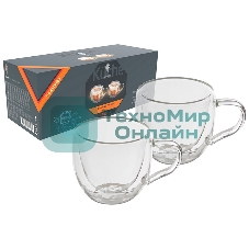 Набор из 2 чашек AROMA (2*150 мл) с двойными стенками (боросиликатное стекло)