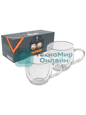 Набор из 2 чашек AROMA (2*150 мл) с двойными стенками (боросиликатное стекло)