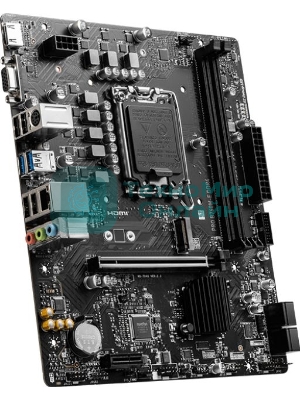 Материнская плата MSI PRO B760M-E DDR4, LGA 1700, Intel B760, 2xDDR4, 4xSATA, 1xM.2, 1xPCIe 4.0 x16, 1xPCIe 4.0 x1, 1xHDMI, 1xVGA, 1x1Gb LAN, 2xUSB-A 3.2 Gen 1, 4xUSB-A 2.0, 3x3.5 мм, 7.1, mATX