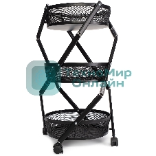 Этажерка Domfy DHC-FC30862 34.2x34.2x83.6 см, d=34.2 см черный