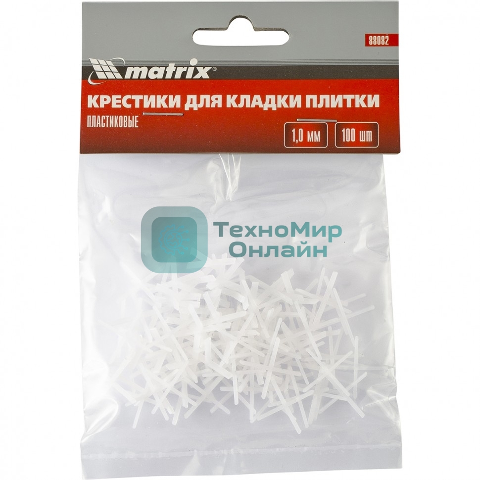 Крестики Matrix, 1,0 мм, для кладки плитки, 100 шт.