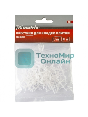 Крестики Matrix, 1,0 мм, для кладки плитки, 100 шт.
