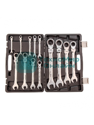 Набор ключей комбинированных Matrix, трещоточных шарнирных 13шт.