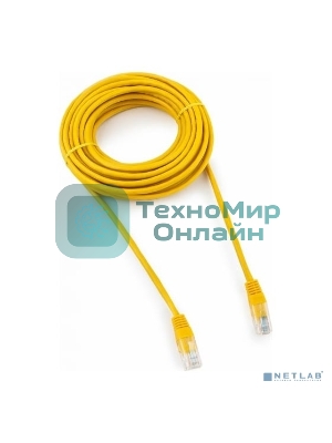 Патч-корд UTP Cablexpert PP12-7.5M/Y cat.5e, 7.5м, литой, многожильный, желтый