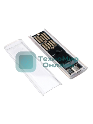 Внешний корпус Gembird EEM2-NVME-2 USB 3.1 для M2 NVME порт Type-С, пластик, прозрачный