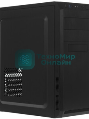 Компьютерный корпус Miditower ExeGate EX287366RUS XP-334UC-XP350 (ATX, XP350 с вент. 12см, 1*USB+1*USB 3.0+1*TypeC, аудио, черный)