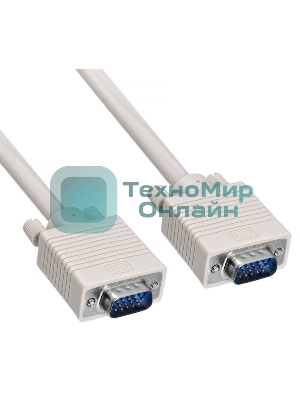 Удлинитель Buro кабеля VGA-15M/Fpro SVGA 15m/f для LCD мониторов 2 фильтра 1.8м