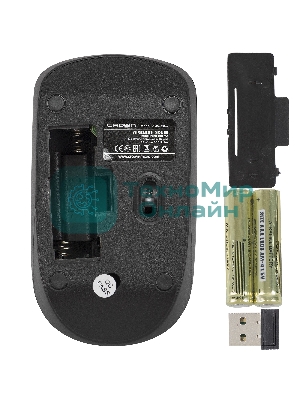 Мышь беспроводная Crown CMM-336W черный, 1600 dpi, радиоканал, USB, кнопки - 4